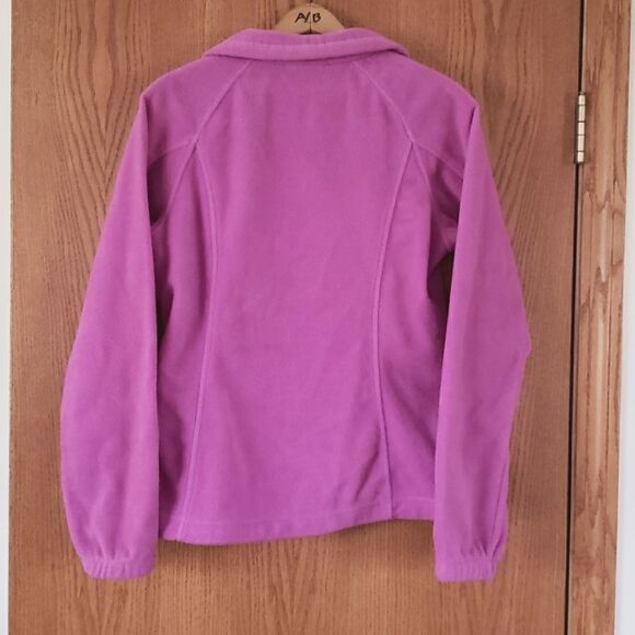 Very Nice Columbia Magenta Fleece Full-Zip Jacket Sz M - Picture 4 of 6